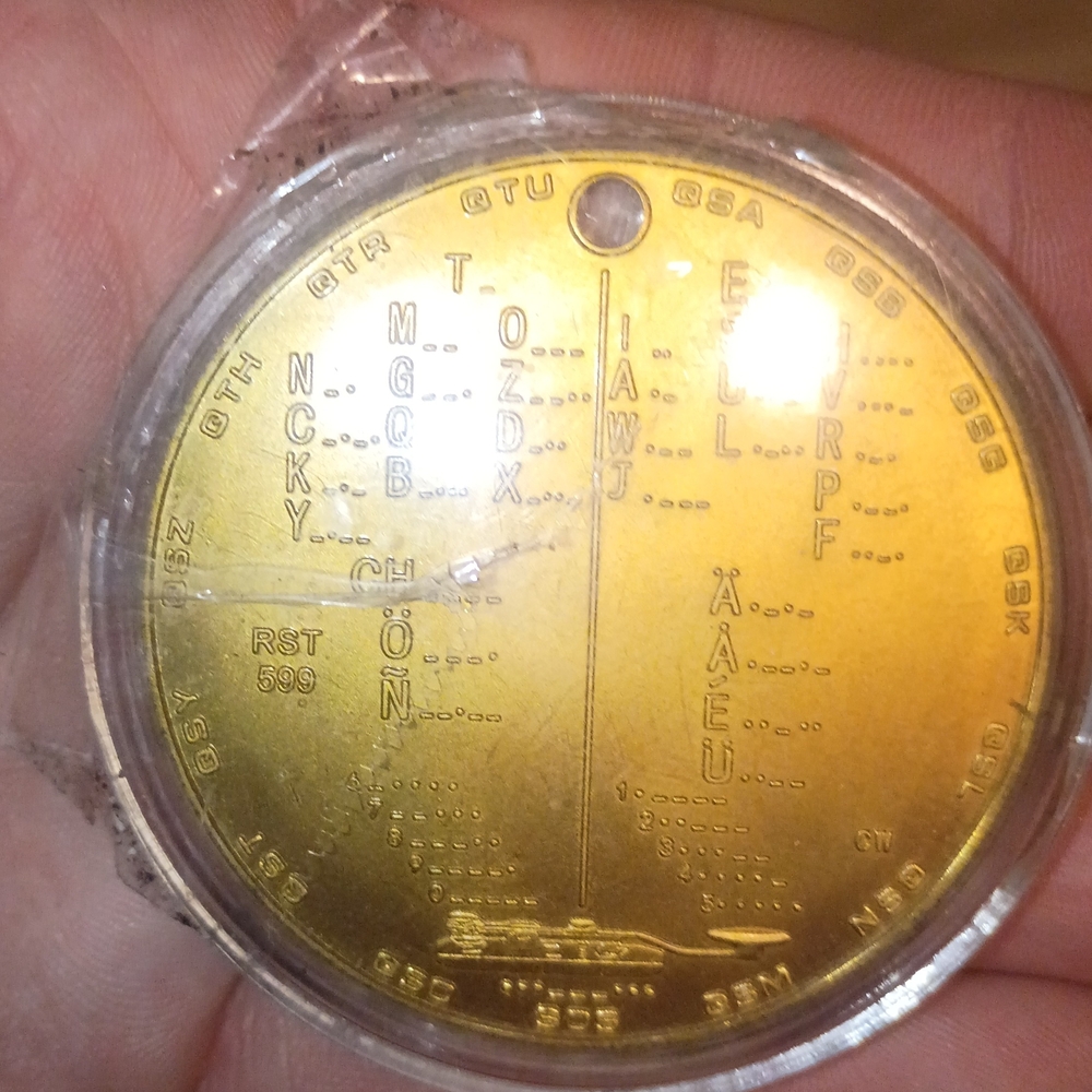 Morse Code Decoder Chart Medal Token - Picture 4 of 4